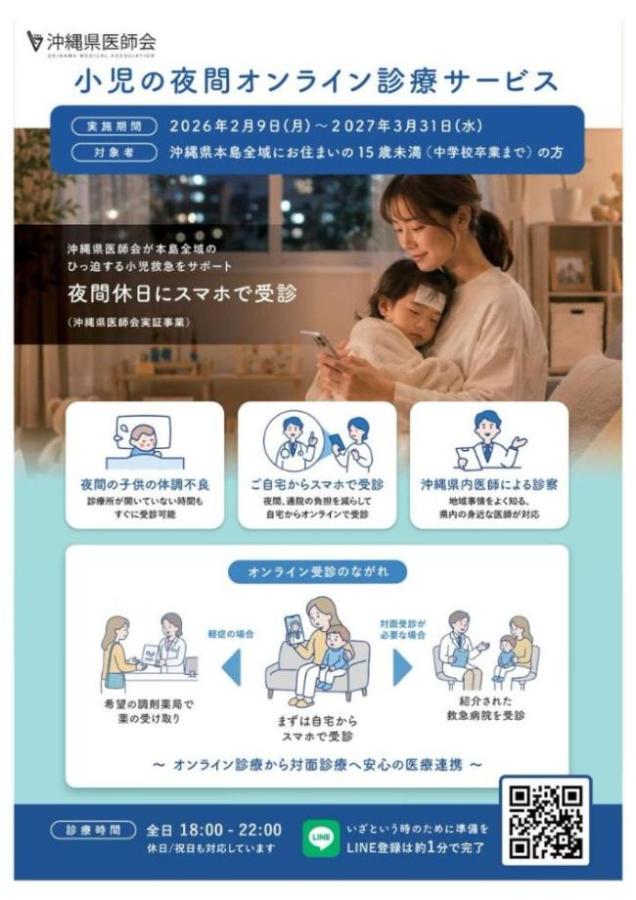 小児の夜間オンライン診療